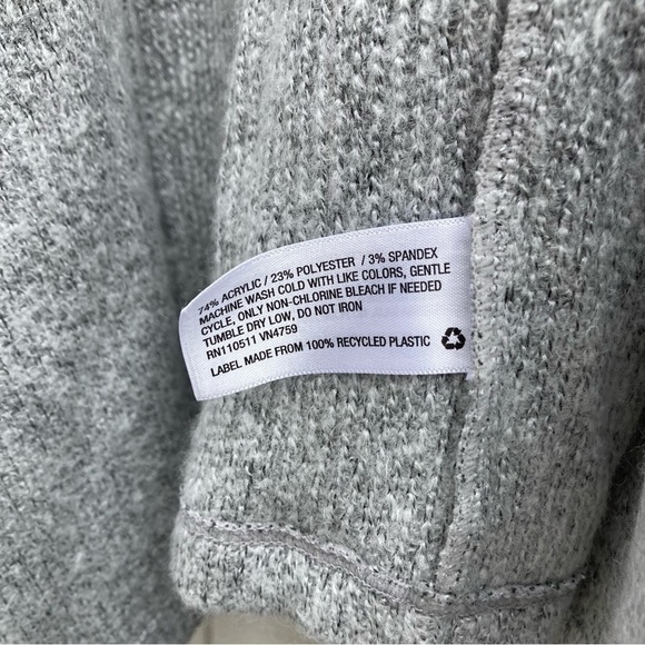 Isabel Maternity Open Cardigan ONE SIZE Gray Shawl Sweater Layering Lagenlook - Picture 4 of 4